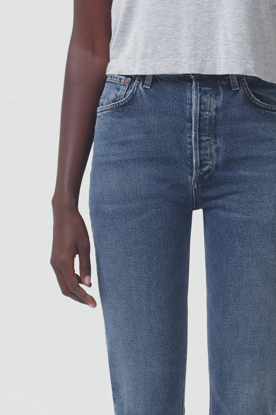 Slate Long High Rise Straight