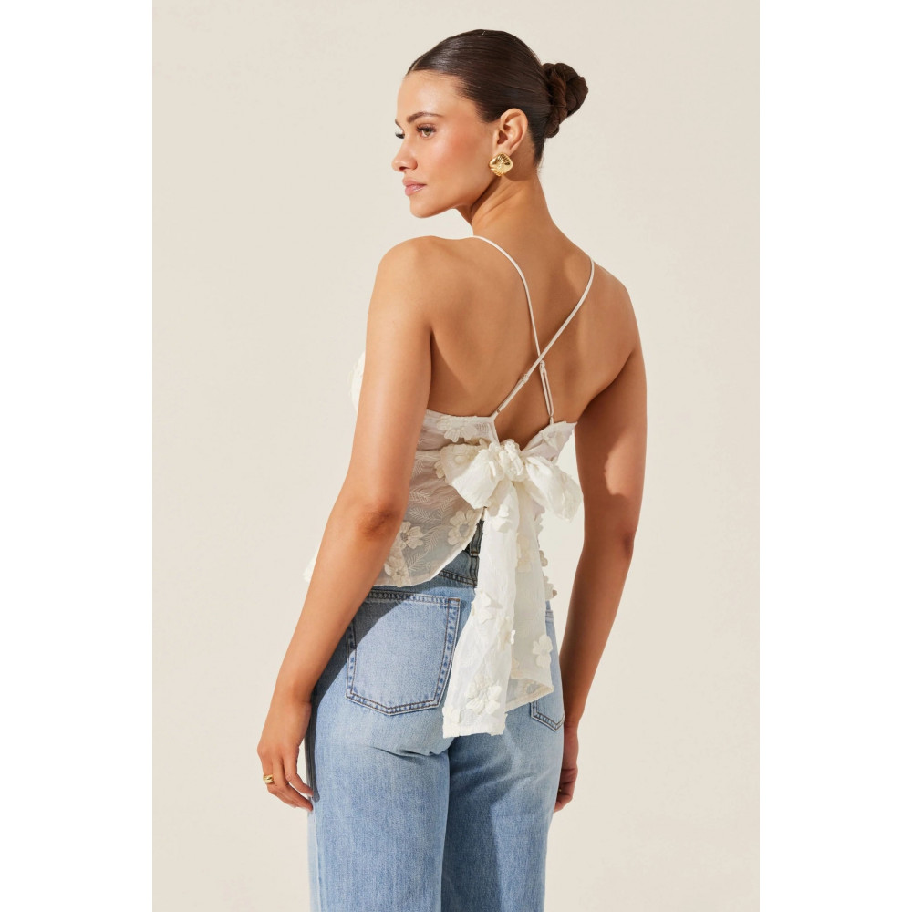 Violet Quantum Floral Top