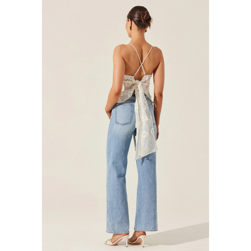 Violet Quantum Floral Top