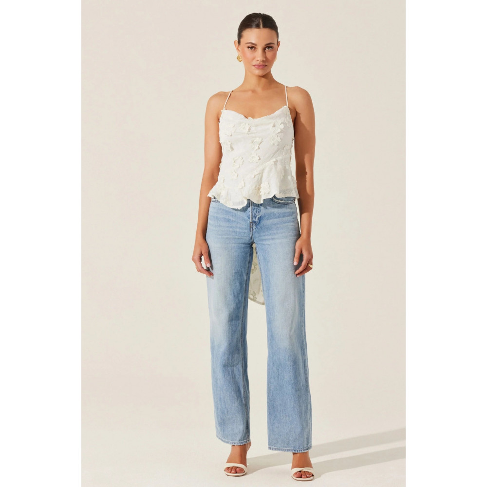 Violet Quantum Floral Top