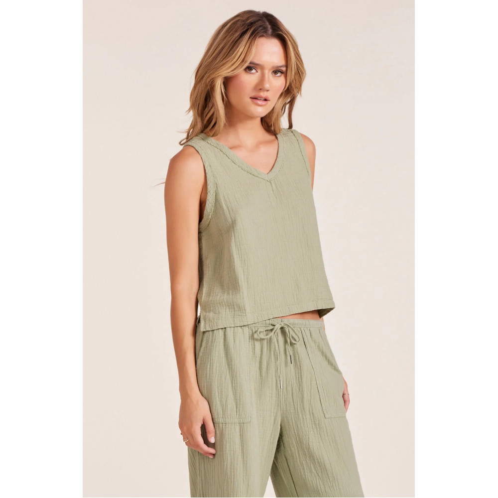 Courant Flow Neck Gauze Tank