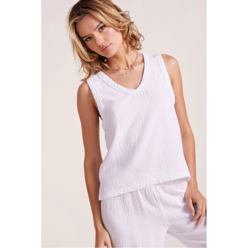 Courant Flow Neck Gauze Tank