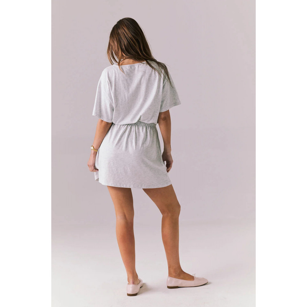 Taffetas Wave Drawstring Dress