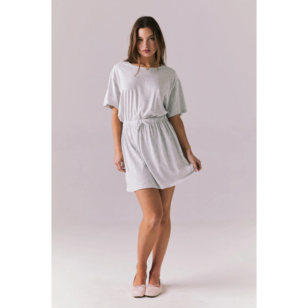 Taffetas Wave Drawstring Dress