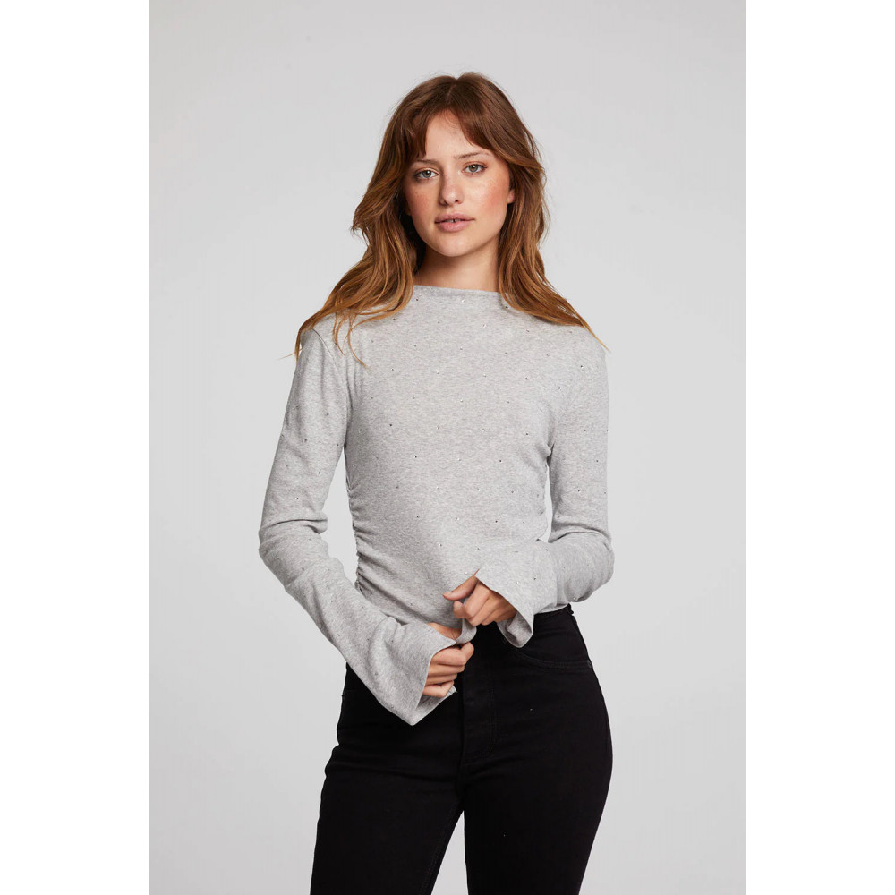 Thyme Pulse Shirred Top