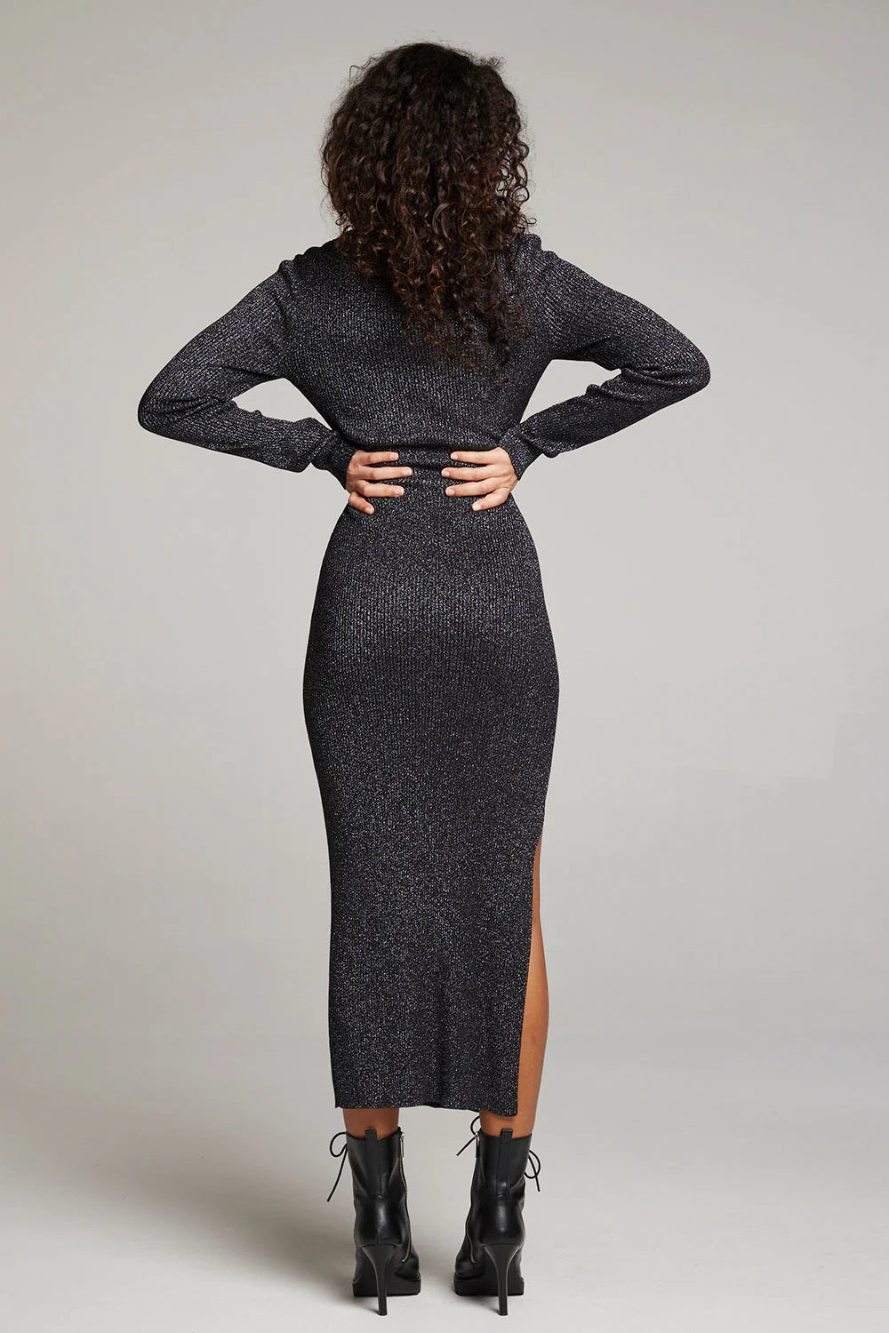 Might Licorice Midi Dress