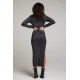 Might Licorice Midi Dress