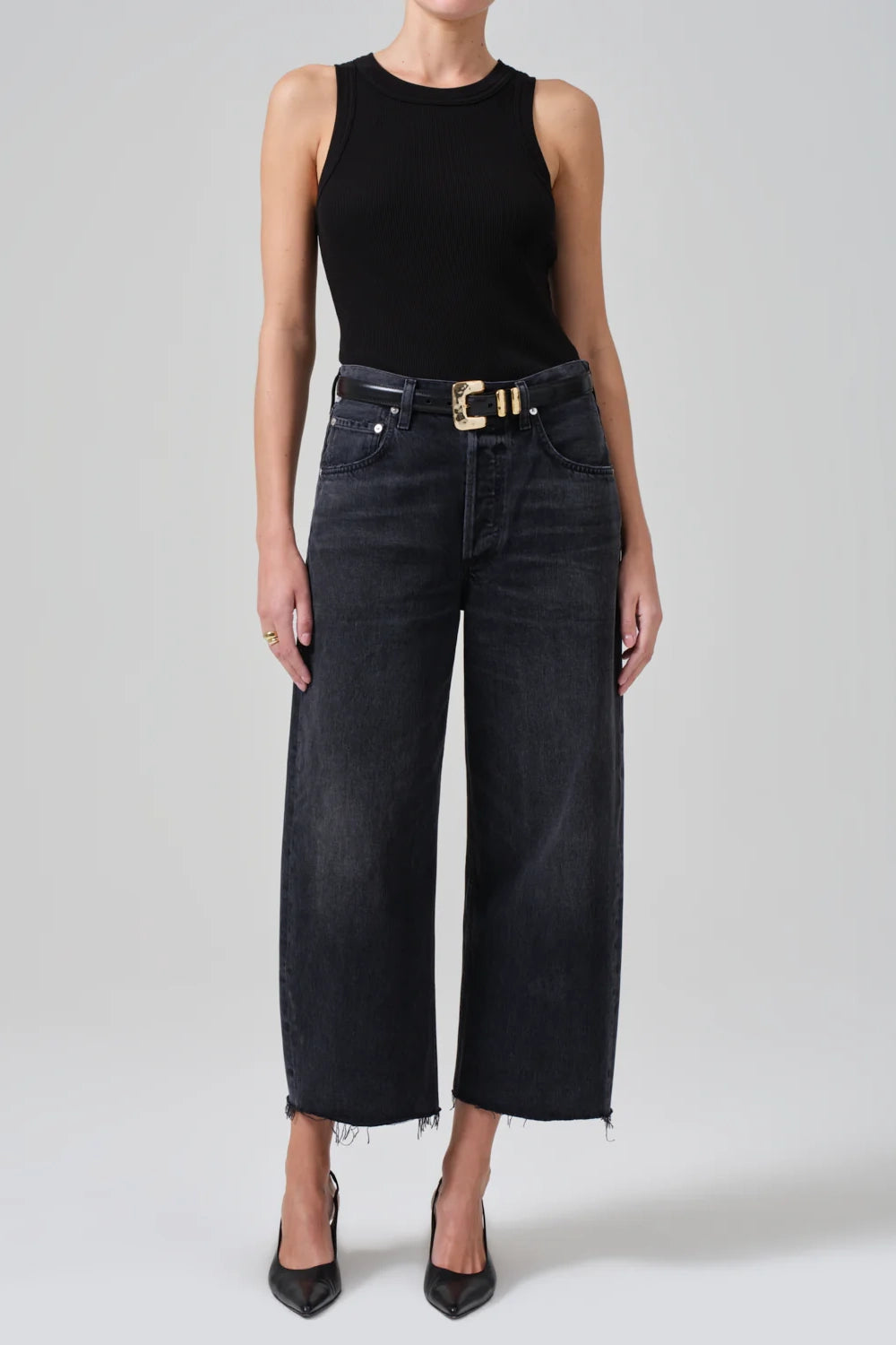 Eon Grâce Raw Hem Crop Jean