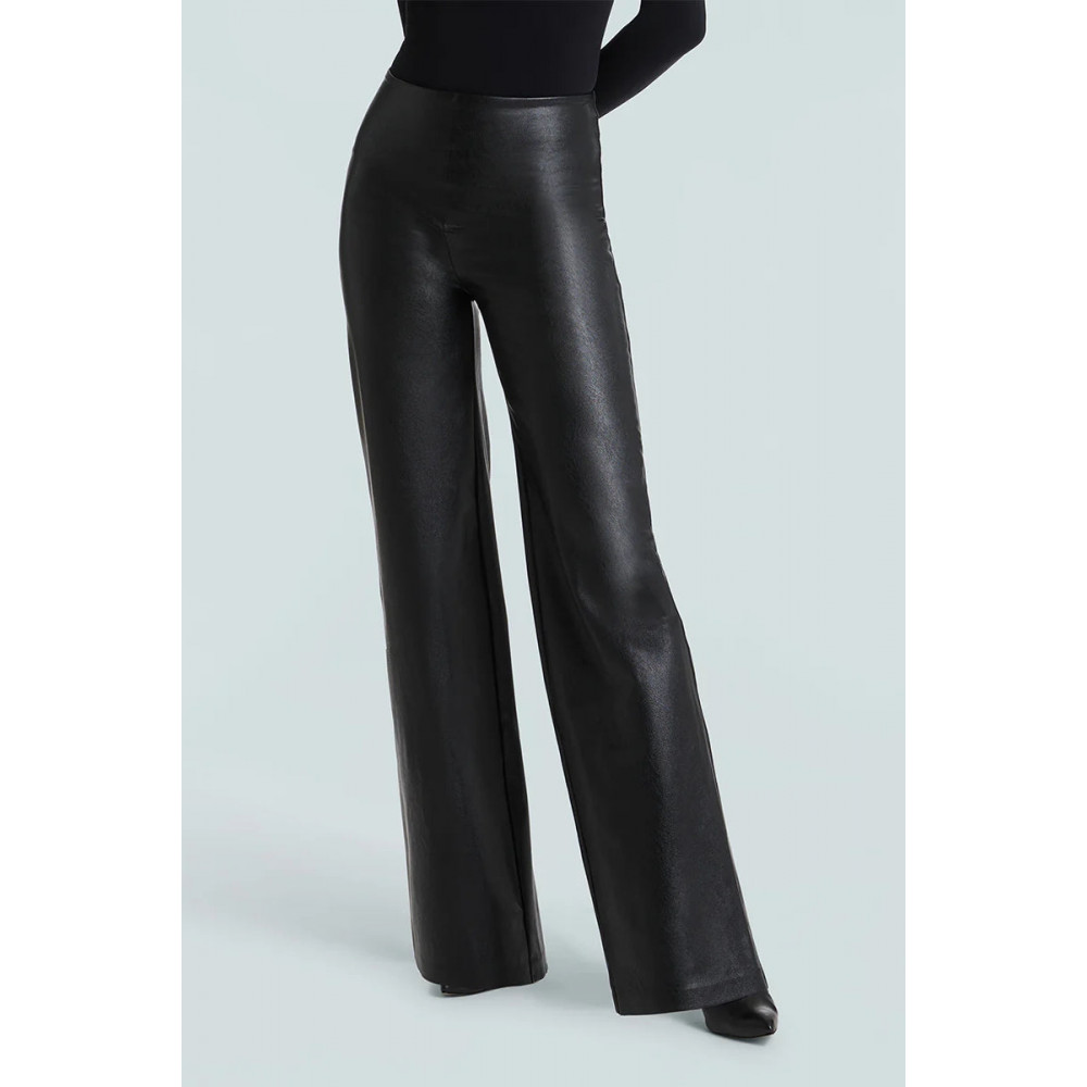 Cedar Leather Wide Leg Pant