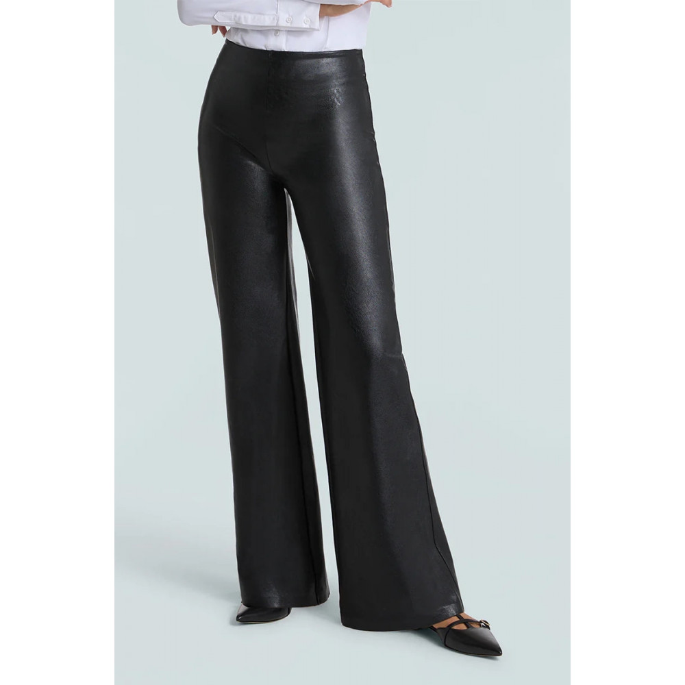 Cedar Leather Wide Leg Pant
