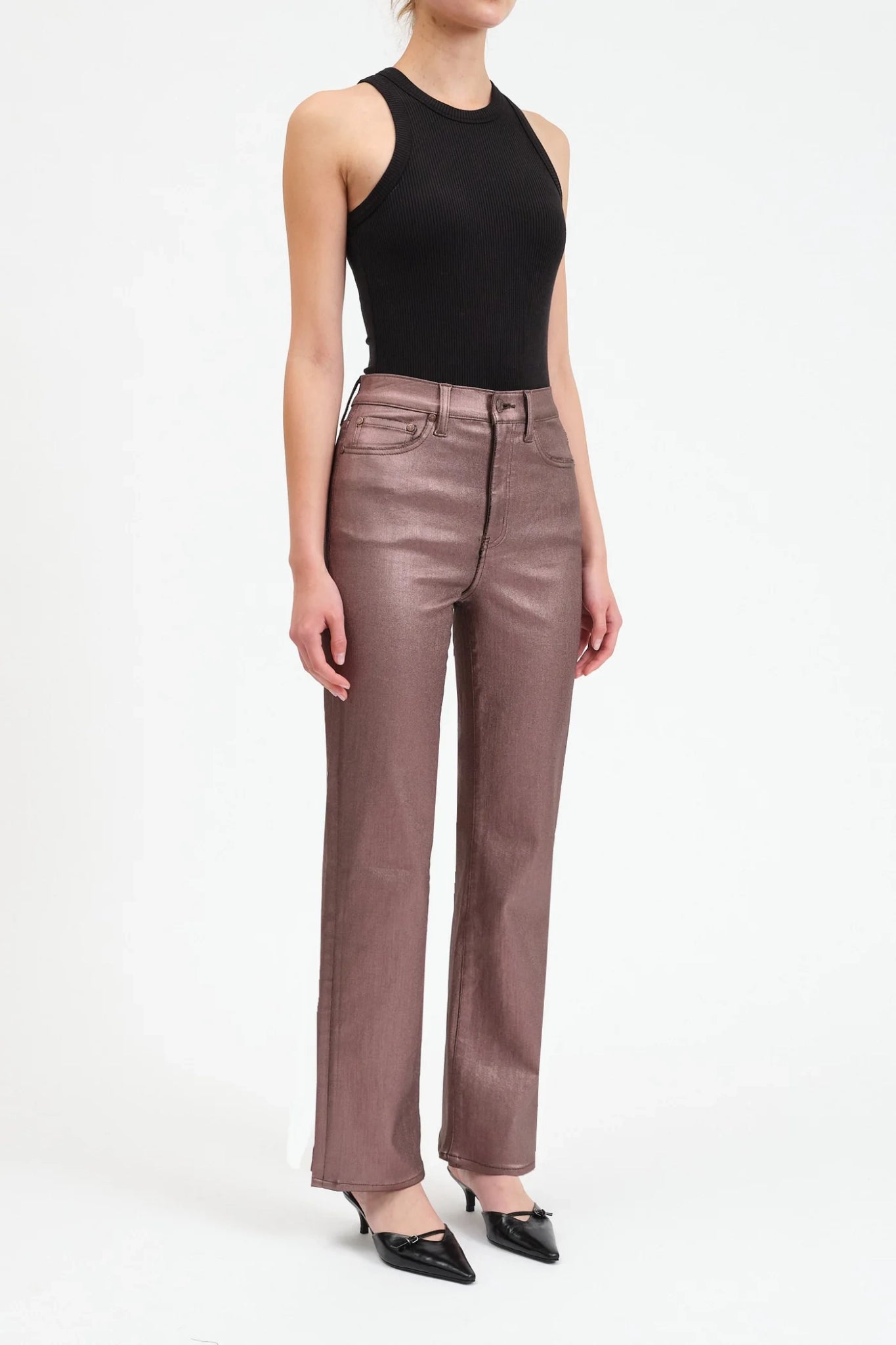 Iconic Stile High Rise Vintage Straight in Coated Penny