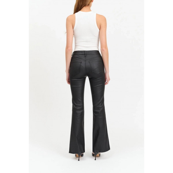 Boundless Mid Rise Flare in Coated Asphalt