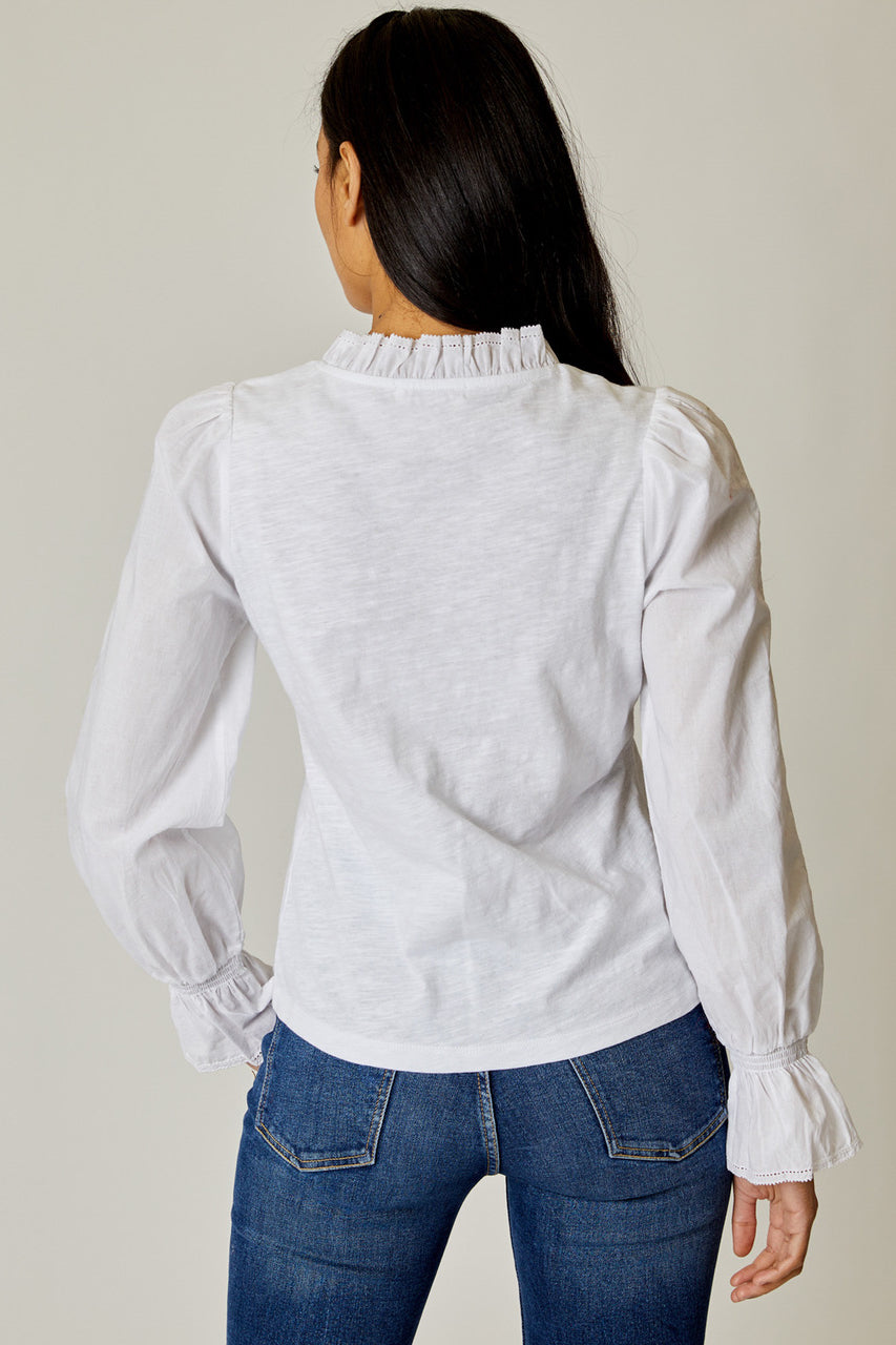 Mild Trim V Neck Top