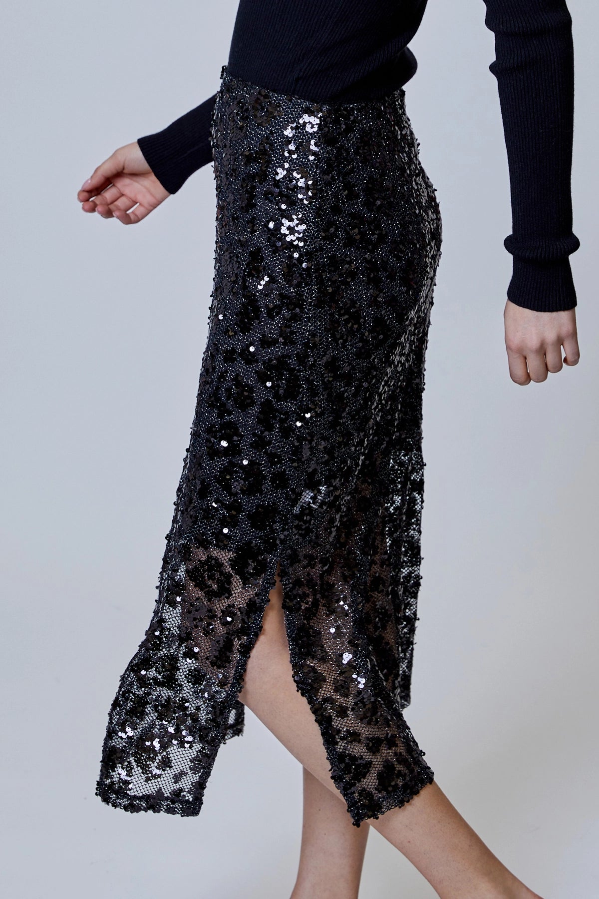 Zaffiro Leopard Midi Skirt