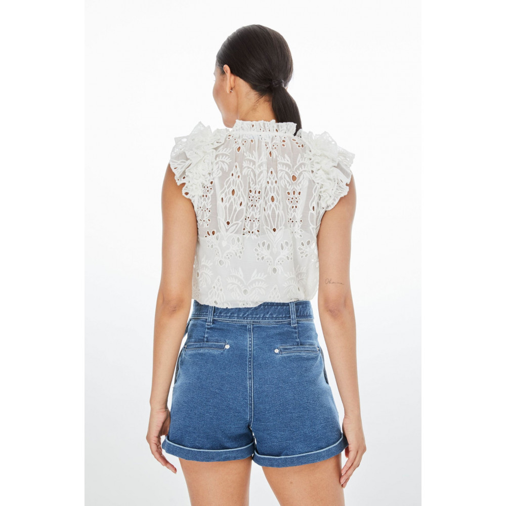 Rose Embroidered Top