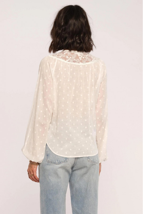 Anima Swiss Dot Woven Top