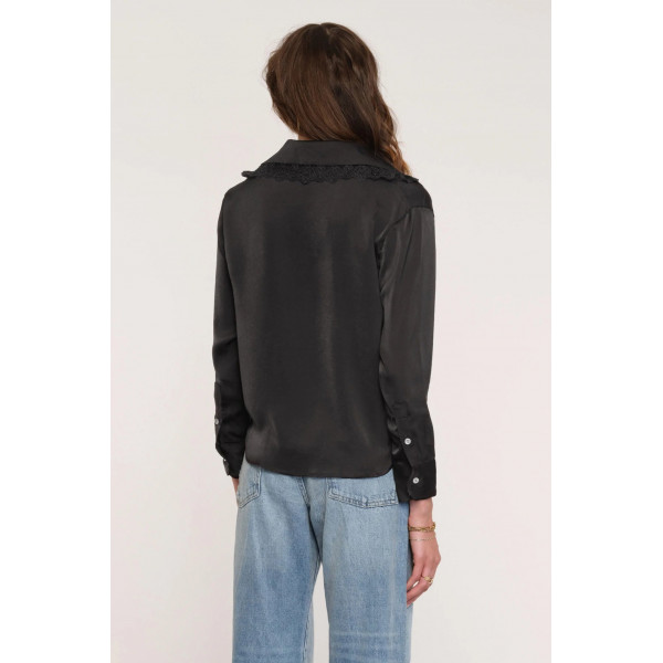 Gemme Glow Lace Collar Blouse