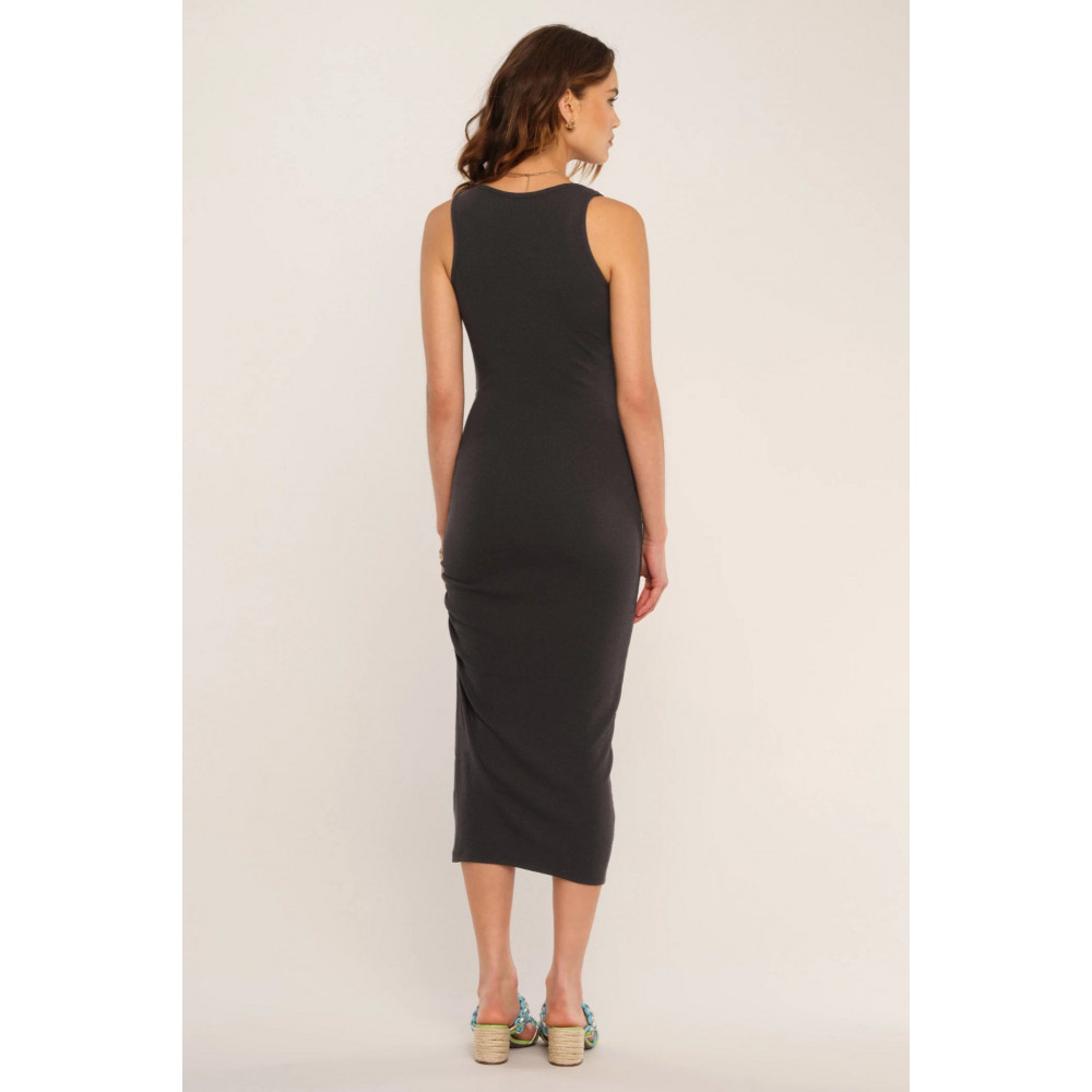 Ivory Fitted Ruched Dress