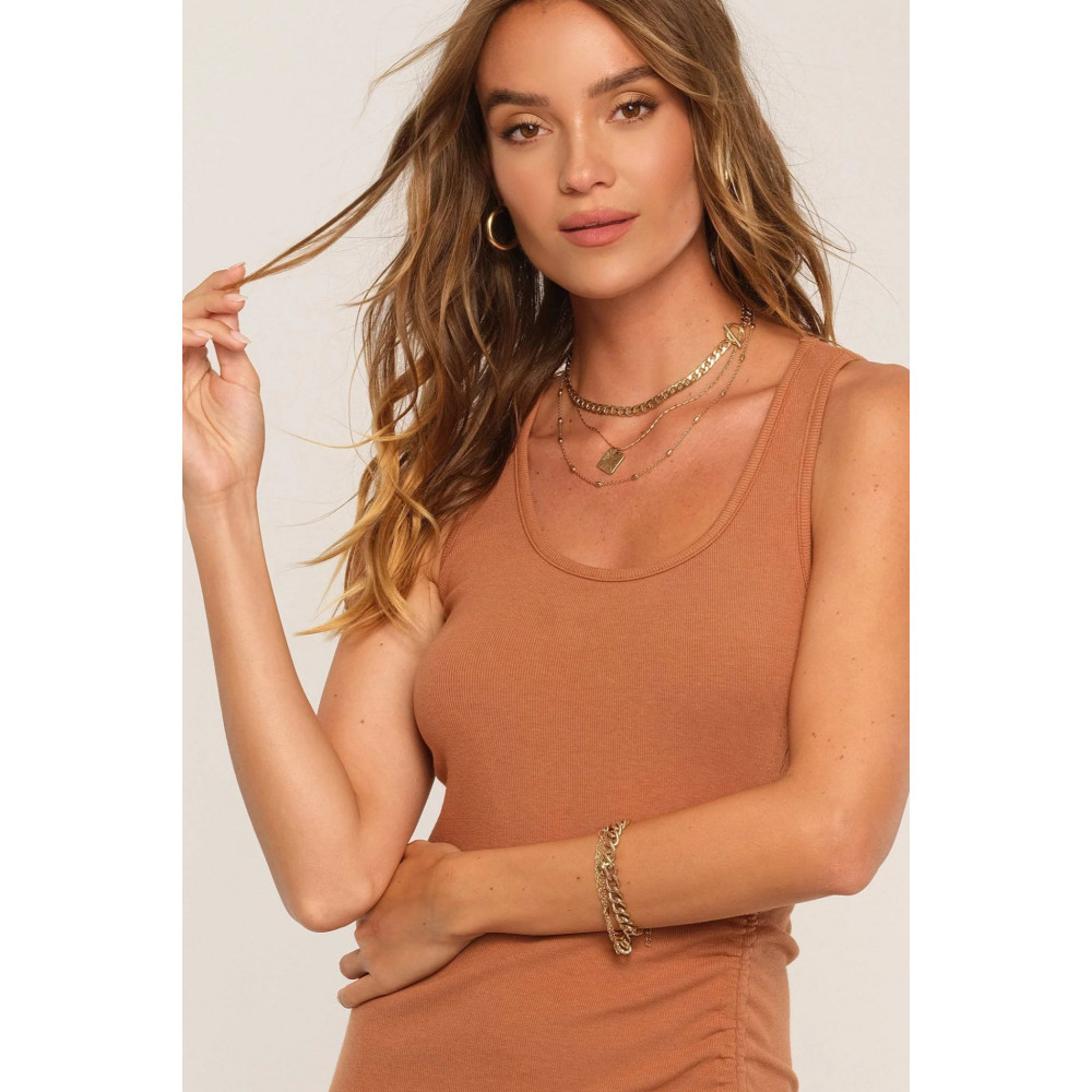 Ivory Fitted Ruched Dress