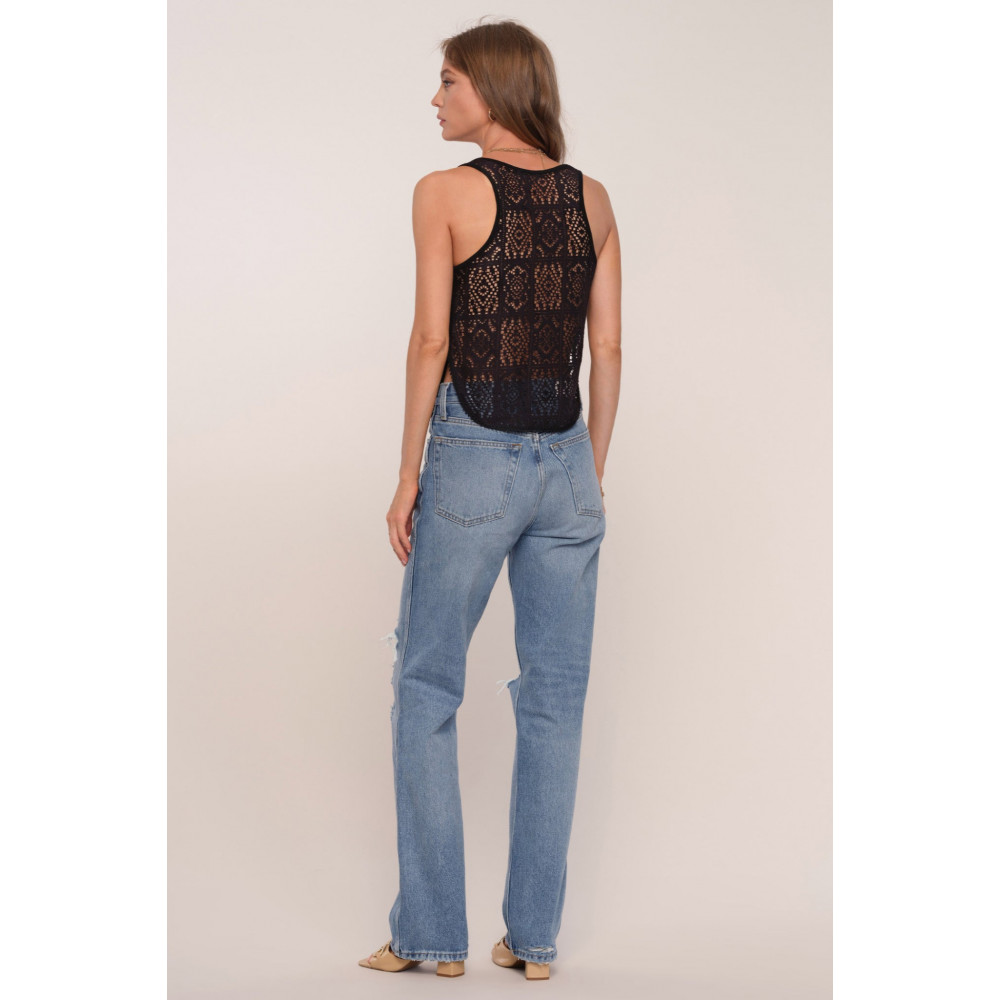 Pearl Crochet Back Tank