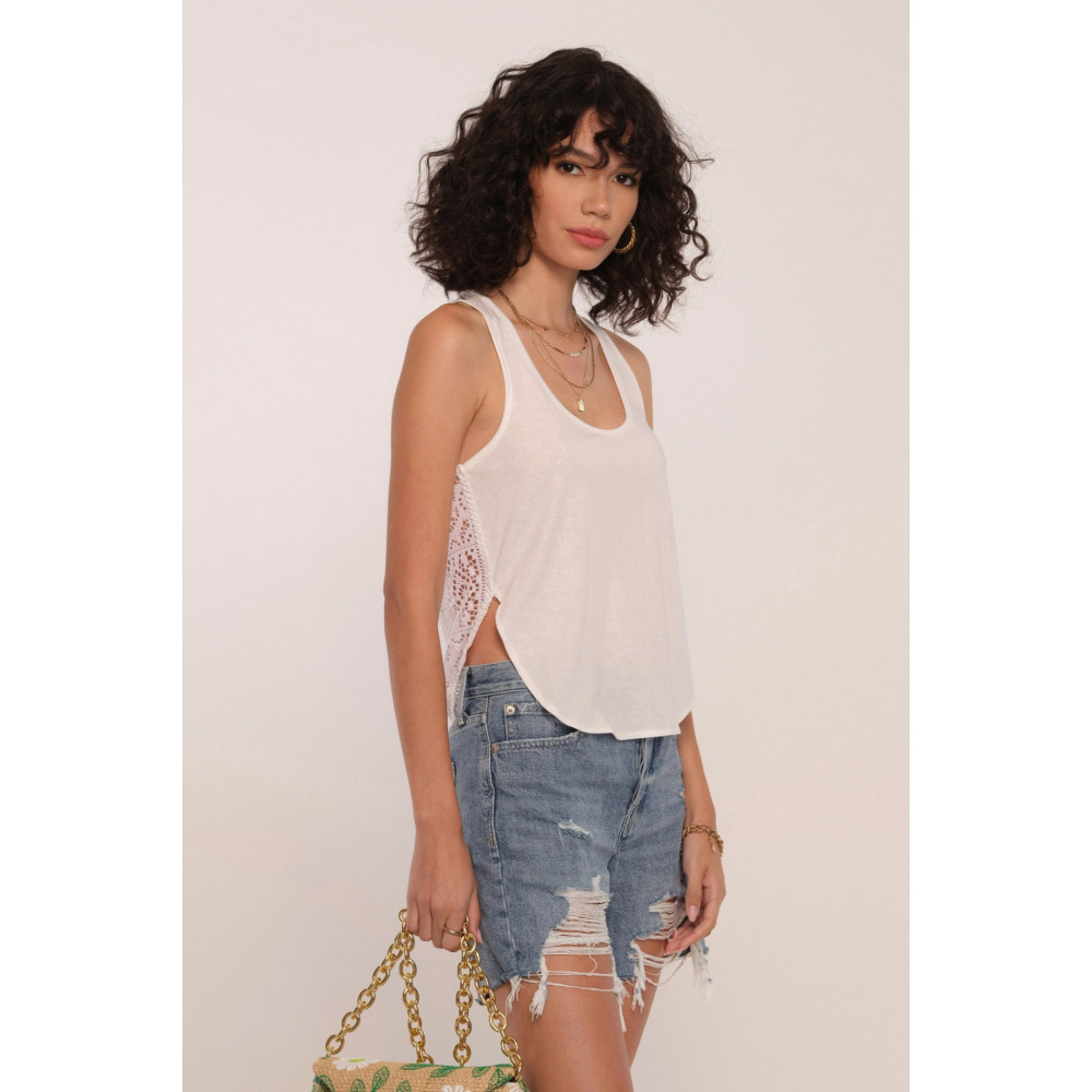 Pearl Crochet Back Tank