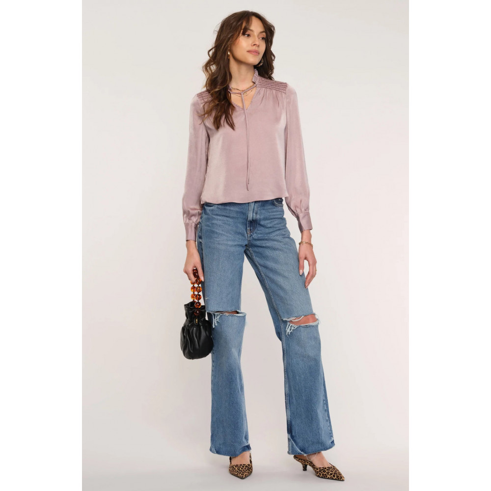 Delicada Smocked Shoulder Blouse