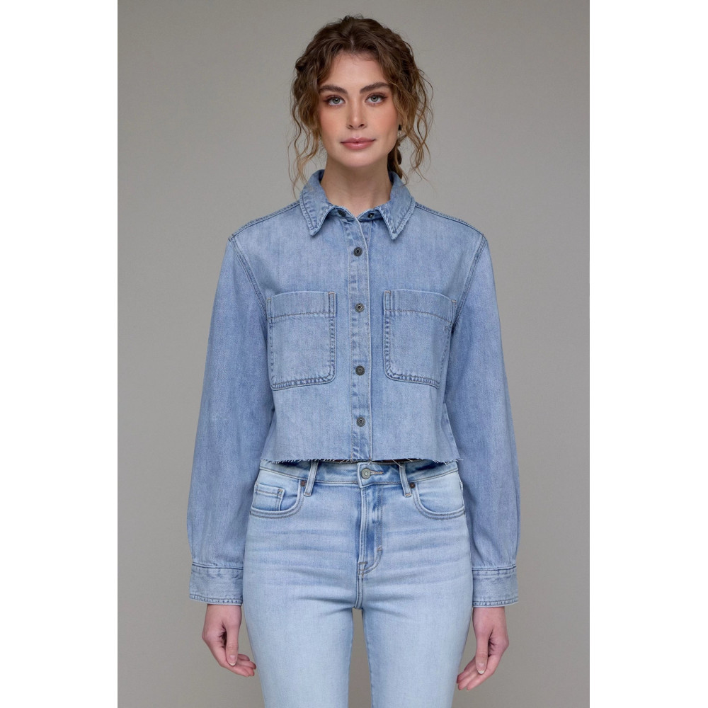 Acqua Soft Denim Crop Shirt