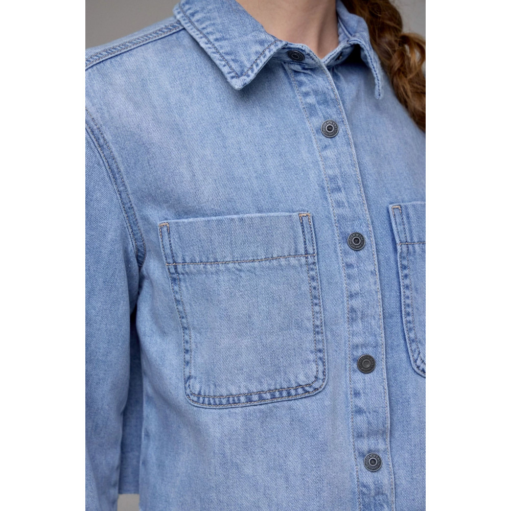 Acqua Soft Denim Crop Shirt