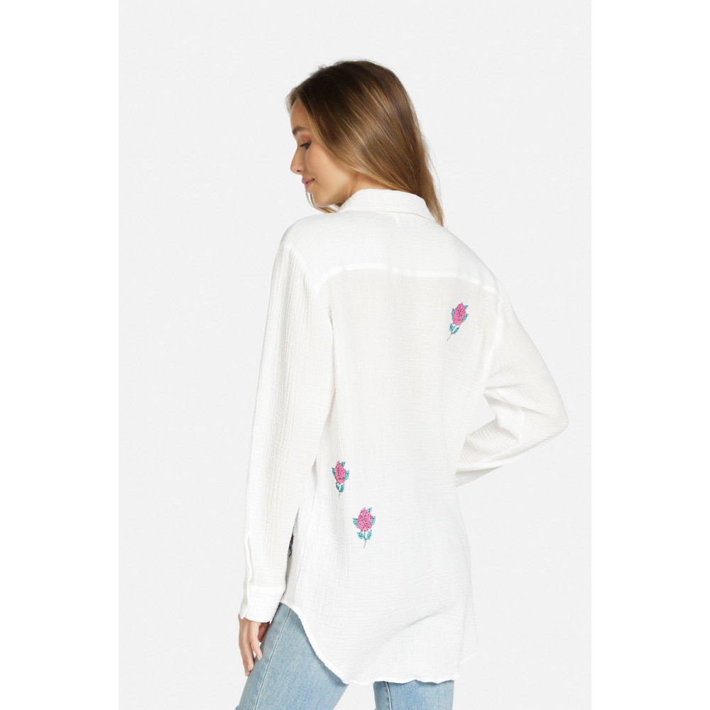 Ambra Paradox Crystal Rose Button Down