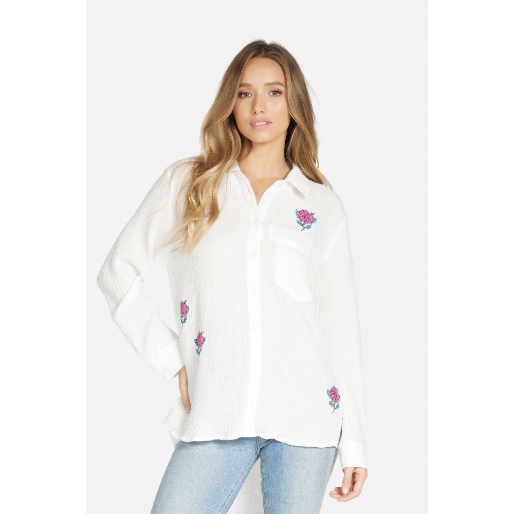 Ambra Paradox Crystal Rose Button Down