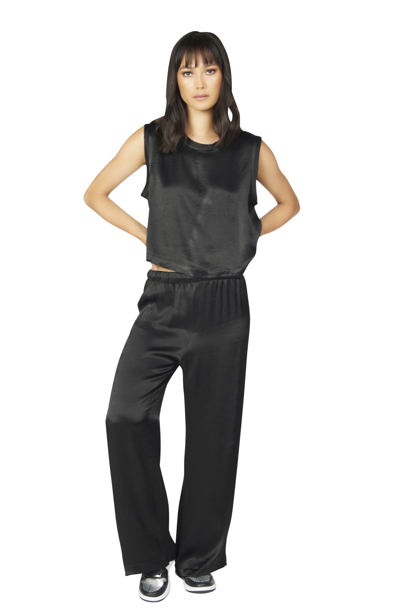 Quasar Satin Crop Tank