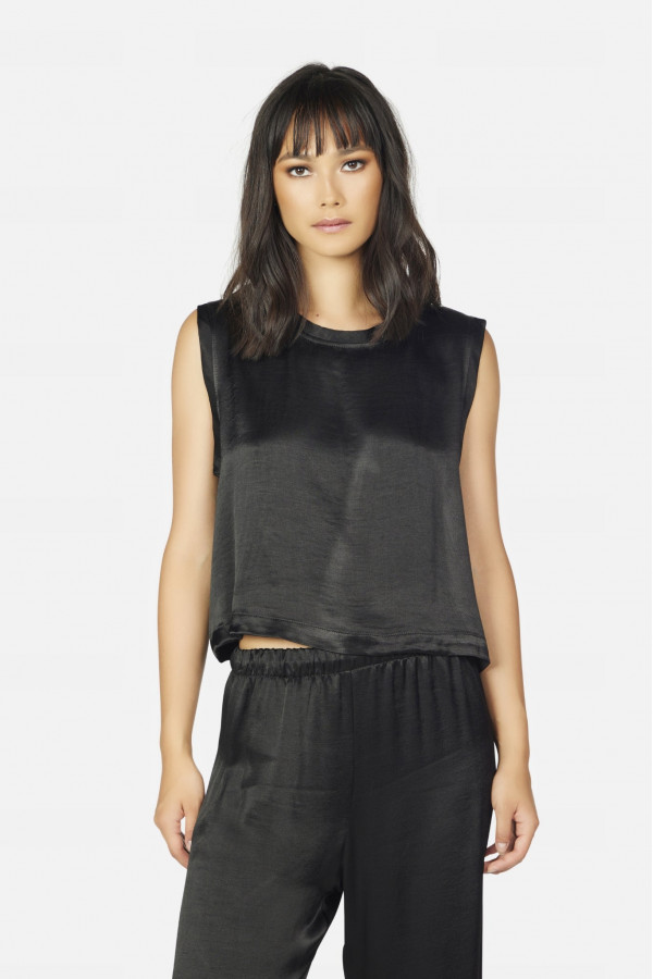 Quasar Satin Crop Tank