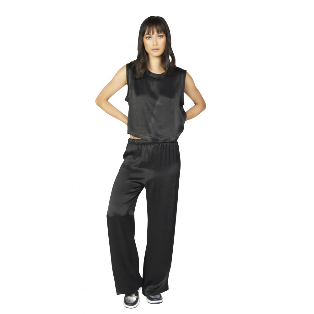 Platinum Paradox Satin Wide Leg Pant