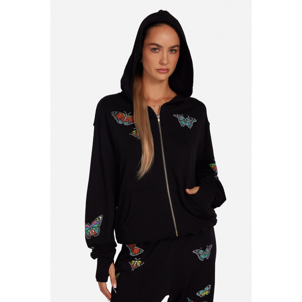 Ivory Butterfly Hoodie