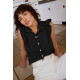 Cadencia Ruffle Button Top