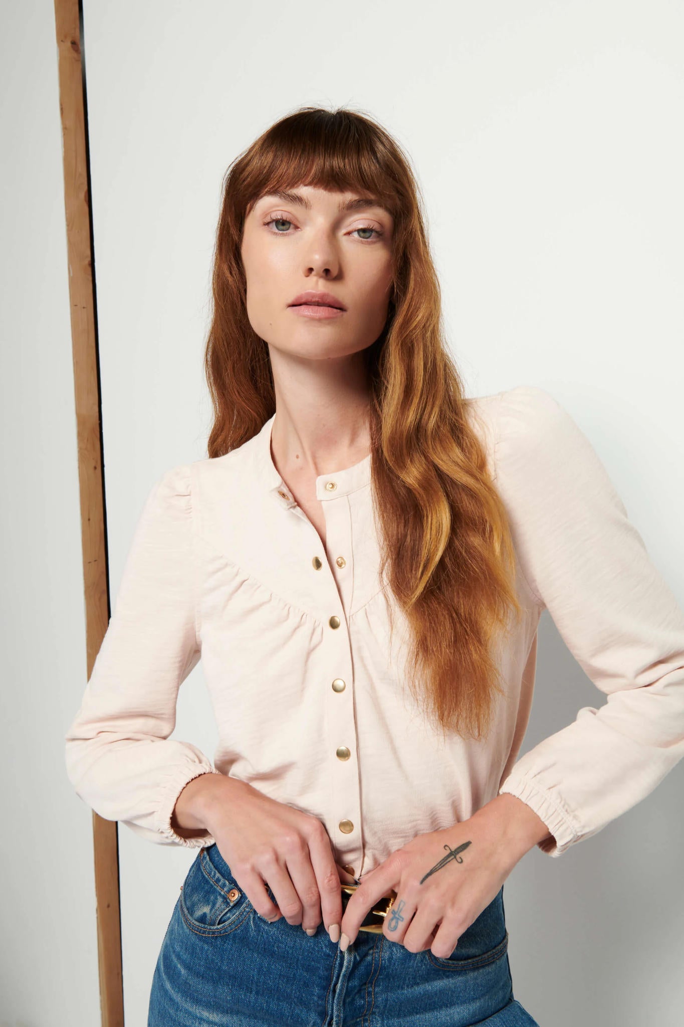 Zaffiro Destino Yoke Snap Top