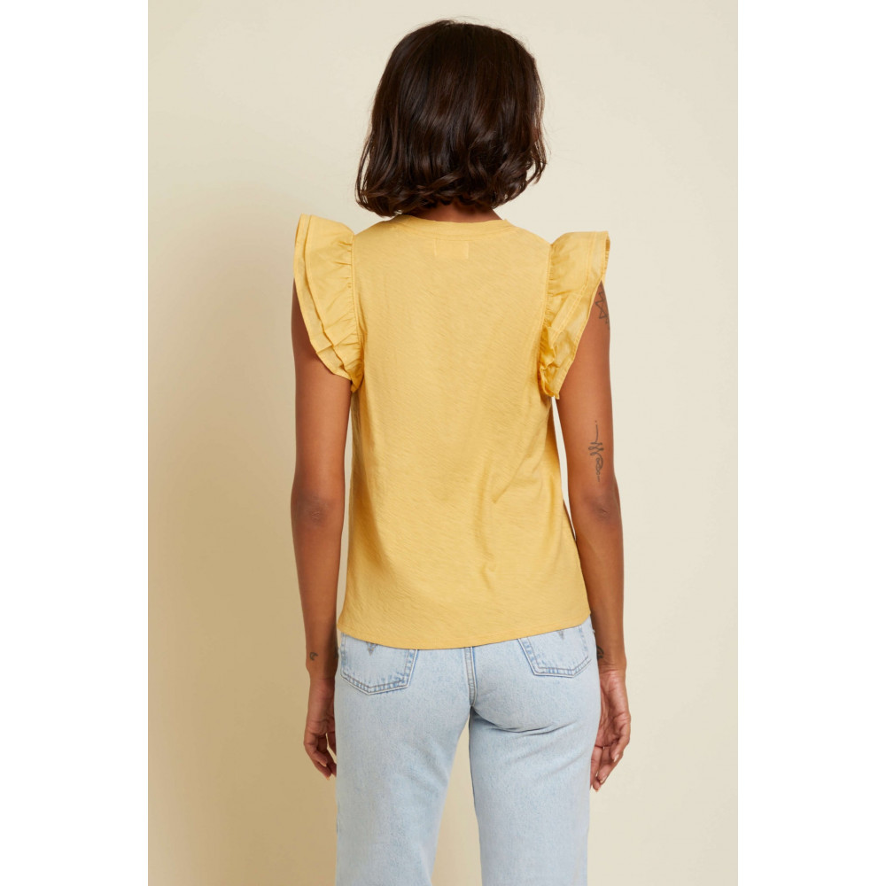 Autumn Luxe Contrast Ruffle Tank