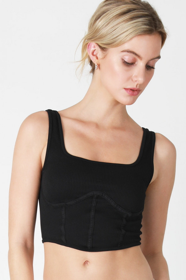 Violetta Square Neck Corset Tank