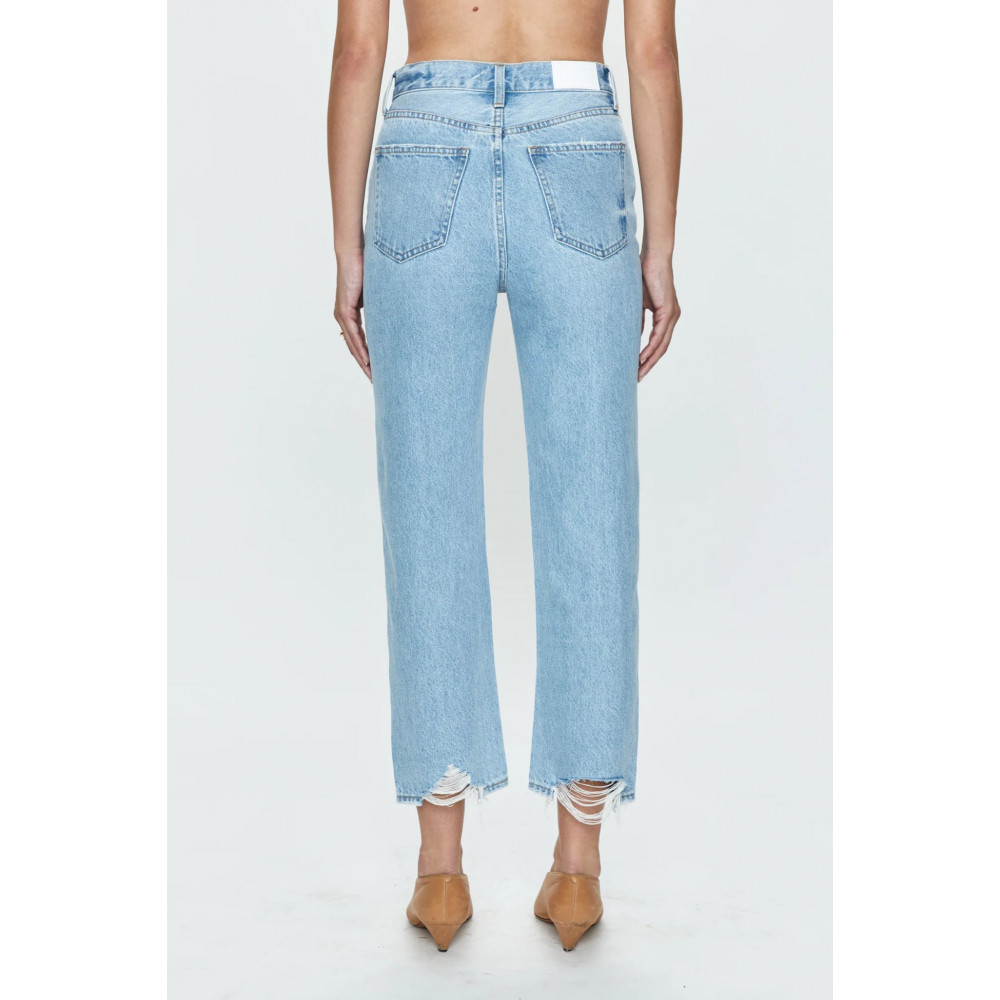 Onyx Crop High Rise Straight Jean