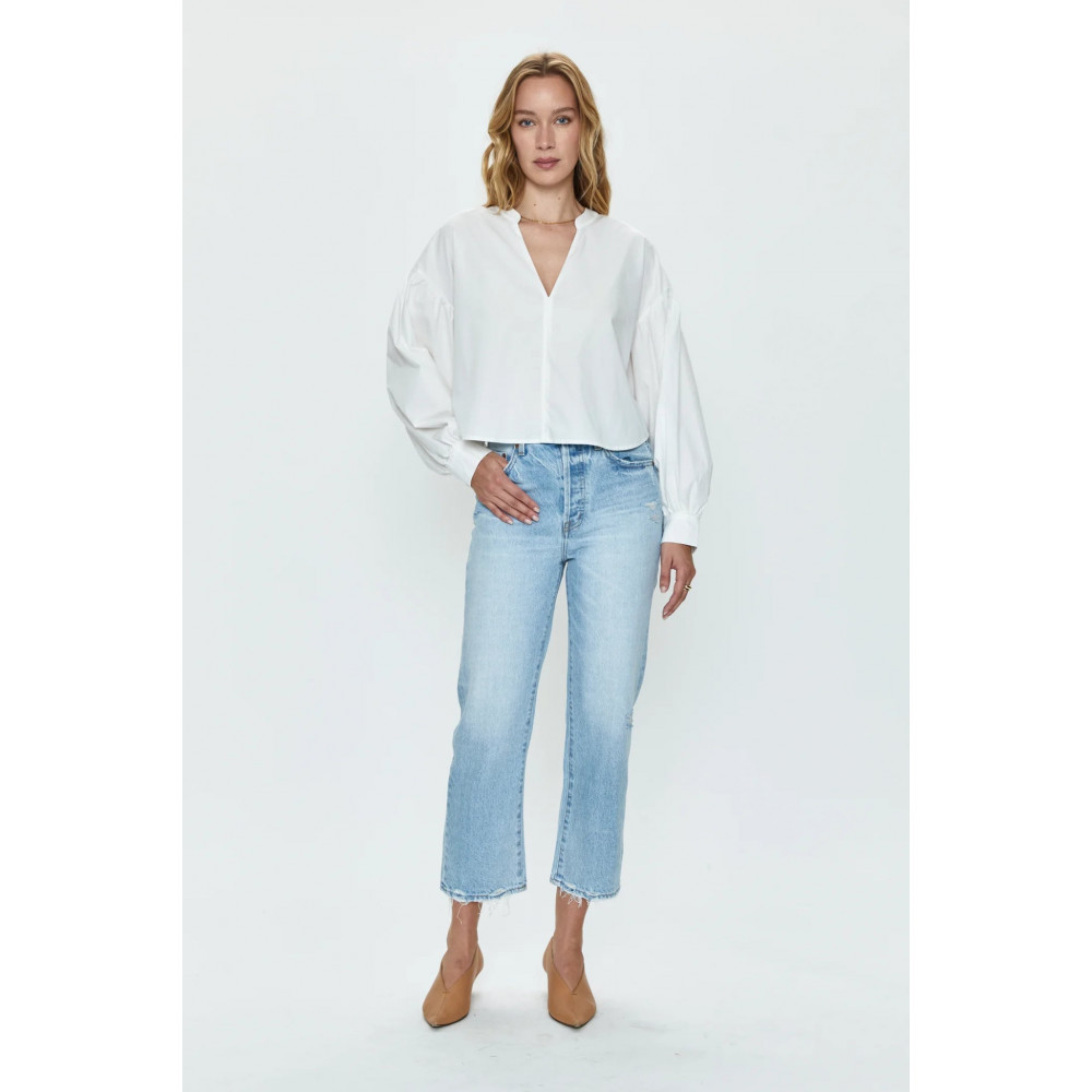 Onyx Crop High Rise Straight Jean