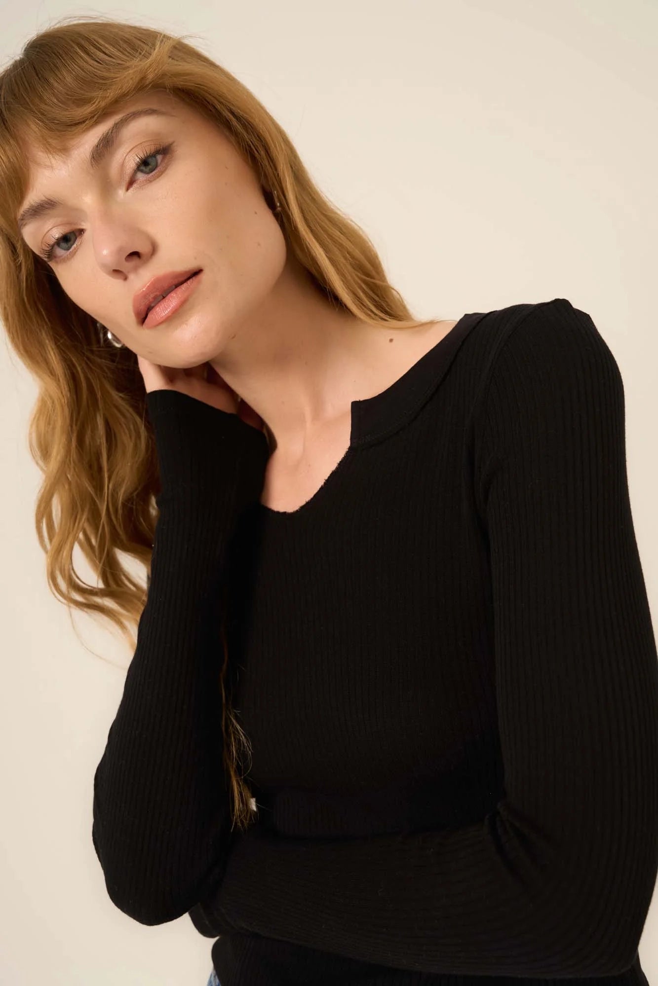 Mussola Comeback Notch Neck Long Sleeve