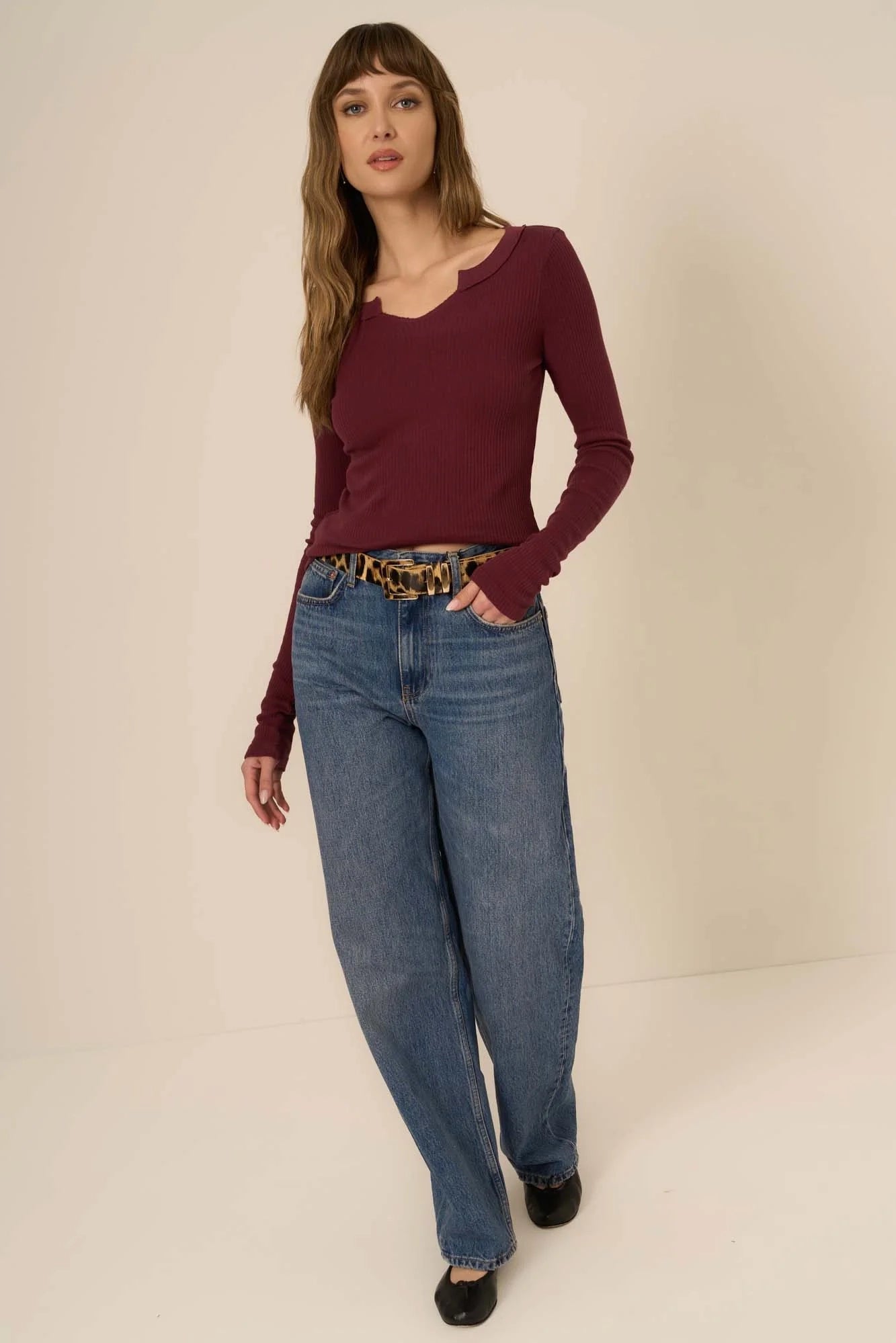 Mussola Comeback Notch Neck Long Sleeve