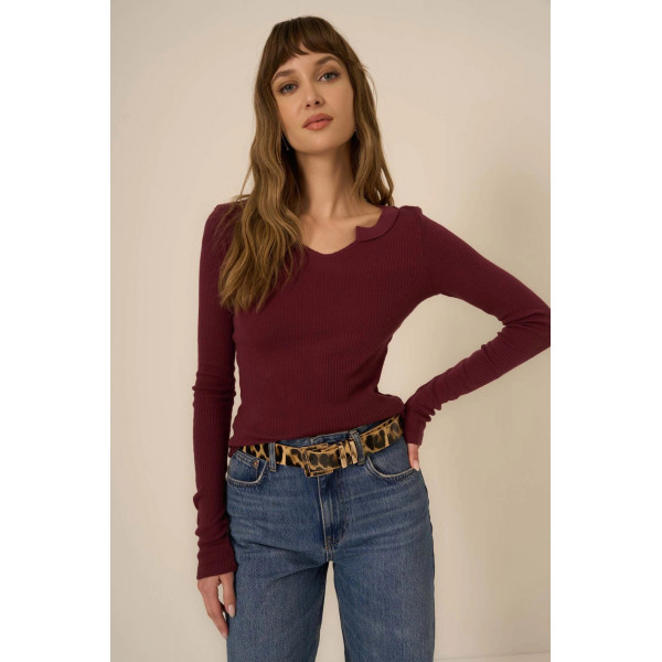 Mussola Comeback Notch Neck Long Sleeve