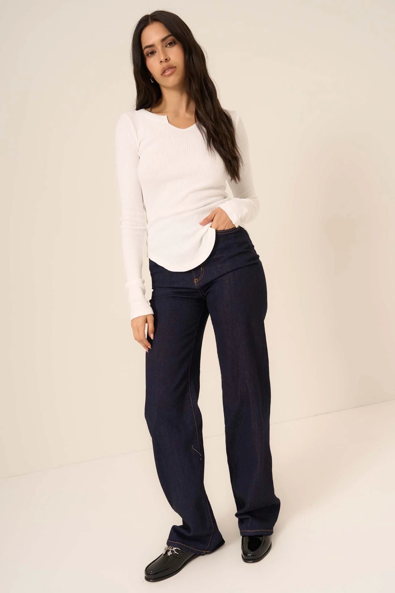 Mussola Comeback Notch Neck Long Sleeve