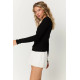 Shimmer Vibe Scoop Rib Long Sleeve