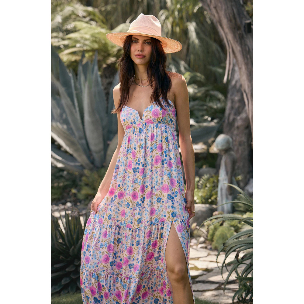 Link Calma Floral Midi Dress