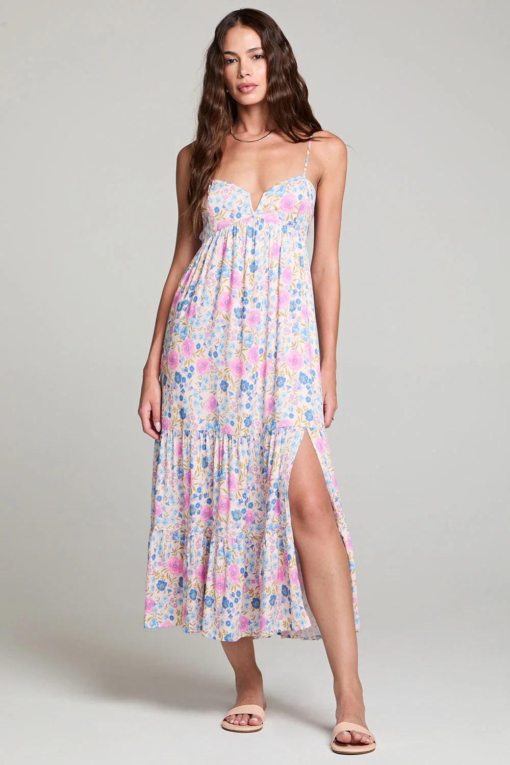 Link Calma Floral Midi Dress