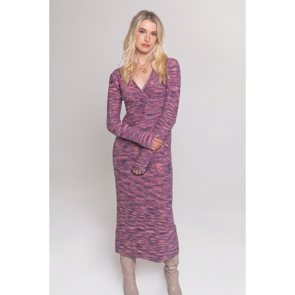 Espoir Space Dye Sweater Dress