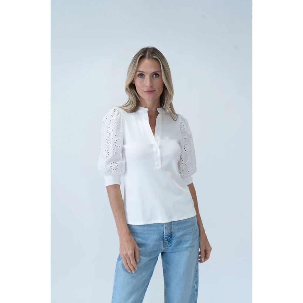 Astre Sleeve Knit Henley