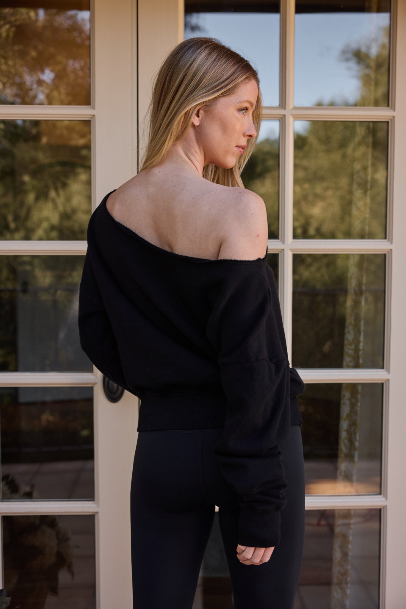 Arc Luxe Off The Shoulder Sweatshirt